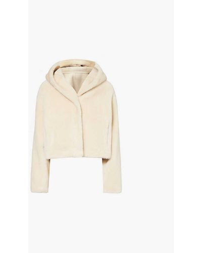 Yves Salomon Dropped-shoulder Relaxed-fit Shearling Jacket - White