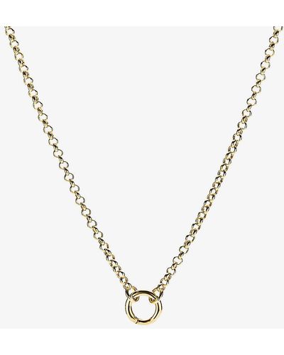 MEJURI Rolo Chain 14ct Yellow- Pendant Necklace - Metallic