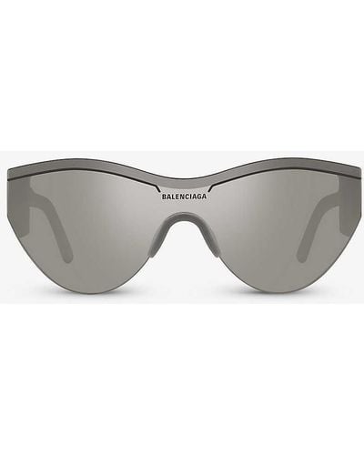 Balenciaga 6e000185 Bb0004s Round-frame Acetate Sunglasses - Grey