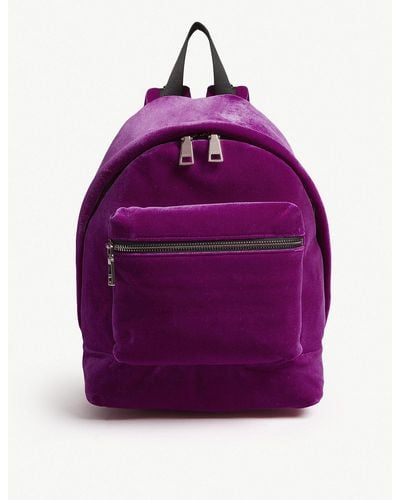 Sandro Velvet Backpack - Purple