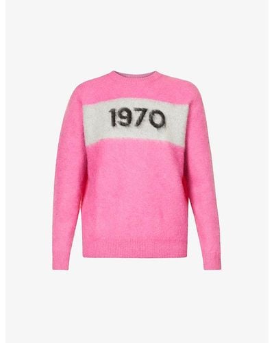Bella Freud 1970 Oversized Mohair-blend Sweater - Pink