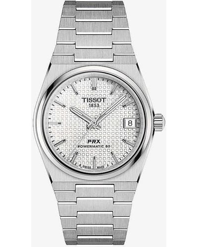 Tissot T1372071111100 Prx Powermatic 80 Stainless-steel Automatic Watch - White