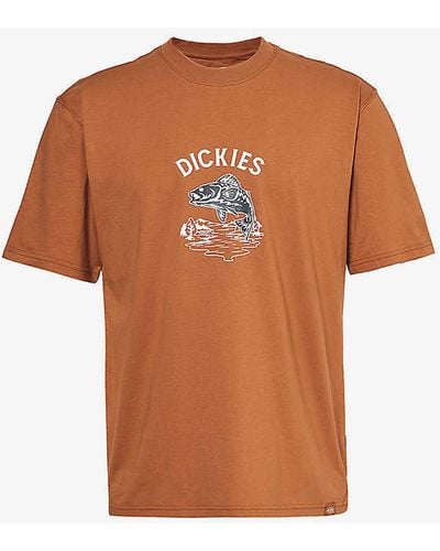 Dickies Dumfries Brand-print Cotton-jersey T-shirt Xx - Multicolour