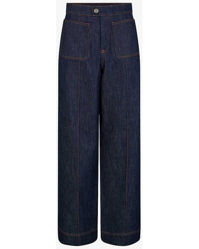 Soeur Harry Wide-leg Twin-pocket Jeans - Blue