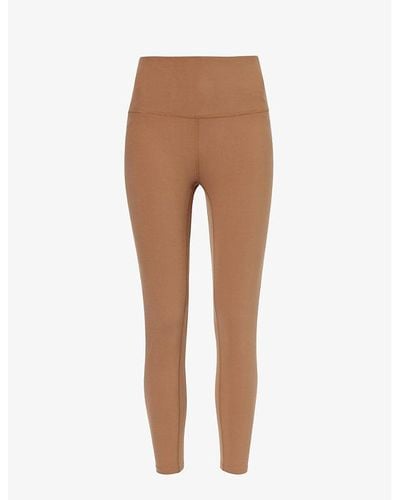 Varley Let's Move High-rise Stretch Recycled-polyester legging - Brown