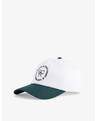 Sporty & Rich Logo-embroidered Wool Baseball Cap - White