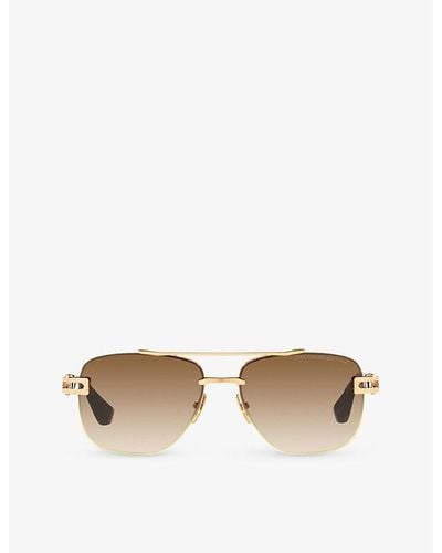 Dita Eyewear Dts138-a-02-z Grand-evo One Square-frame Titanium Sunglasses - Metallic