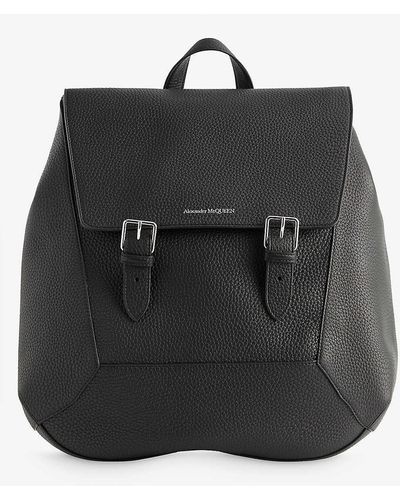 Alexander McQueen The Edge Leather Backpack - Black