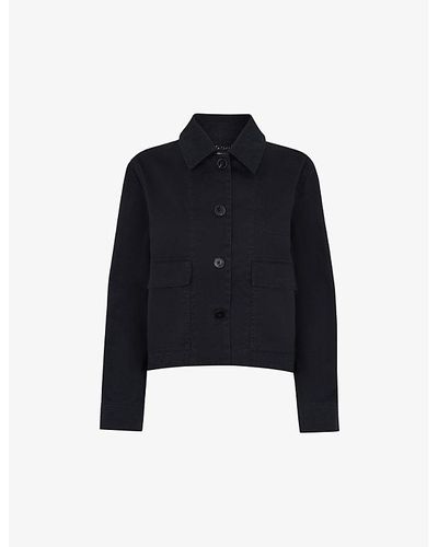 Whistles Marie Relaxed-fit Cotton Jacket - Black