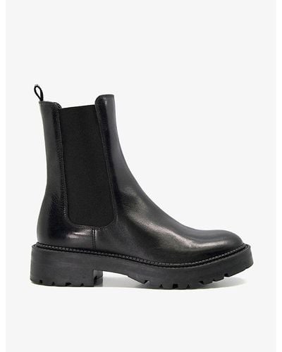 Dune Picture Chunky-soled Leather Chelsea Boots - Black