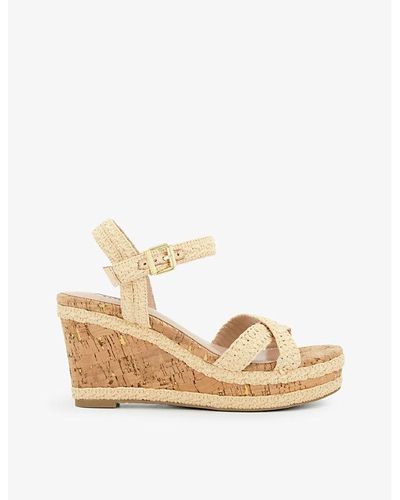 Dune Kelisia Braided Cork-wedge Sandals - Natural