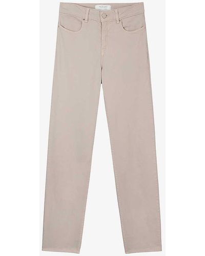 The White Company Brompton Slim-leg Mid-rise Linen Jeans - White