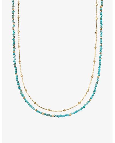 Astley Clarke Biography Turquoise 18ct Gold-vermeil Necklace - Multicolor