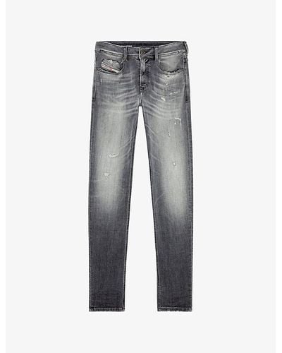 DIESEL 1979 Sleenker Faded-wash Slim-leg Stretch-denim Jeans 8 - Gray