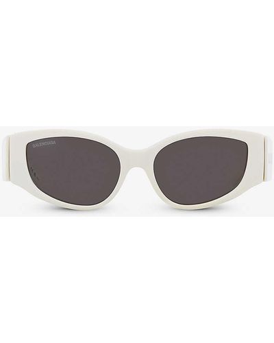 Balenciaga Bb0258s Cat-eye Acetate Sunglasses - White