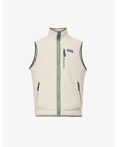 Patagonia Retro Pile High-neck Recycled-polyester Gilet - Natural