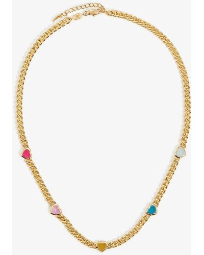 Missoma Jelly Heart 18ct Recycled Yellow-gold Plated Brass, Quartz And Chalcedony Necklace - Metallic