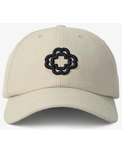 Maje Logo-embroidered Cotton Cap - Natural