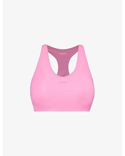 GYMSHARK Everywear Scoop-neck Stretch-woven Sports Bra - Pink