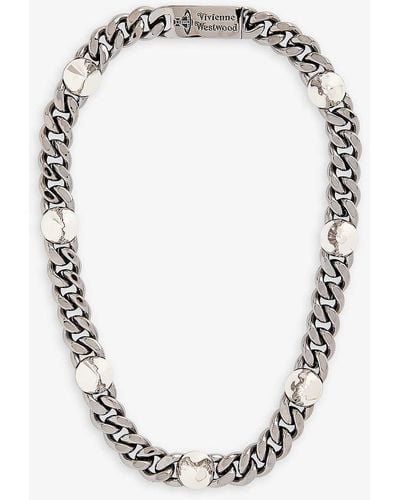 Vivienne Westwood Elettra Stud-embellished Brass Necklace - Metallic