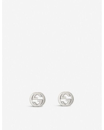 Gucci Interlocking G Sterling Earrings - White