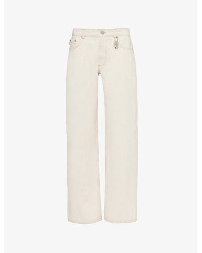 Fiorucci Patti Straight-leg Mid-rise Organic-denim Jeans - White