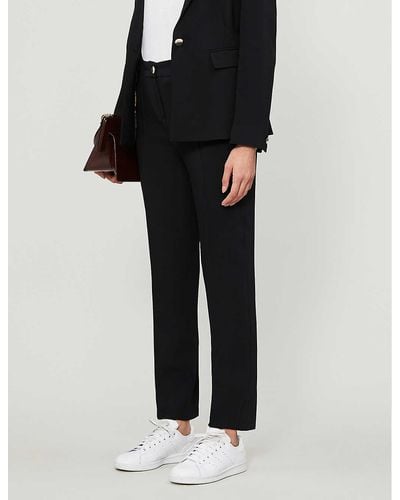 Ted Baker Tapered Crepe Trousers - Black