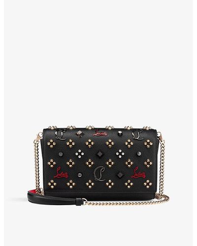 Christian Louboutin Paloma Clutch Calf Emp/sp Loubinthesky - Black