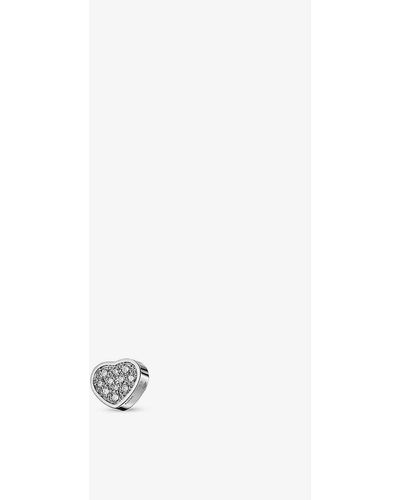 Chopard My Happy Hearts 18ct White-gold And 0.12ct Brilliant-cut Diamond Single Stud Earring
