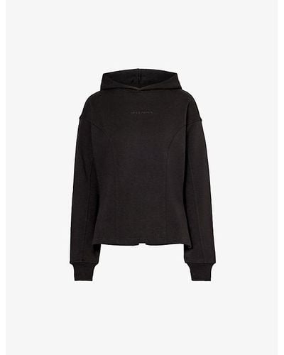 Daily Paper Zoe Logo-embroidered Cotton-jersey Hoody - Black
