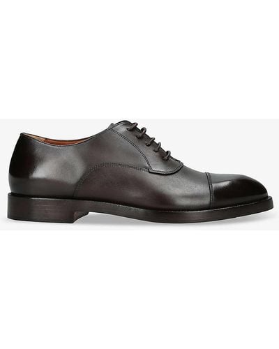 Zegna Torino Cap-toe Leather Oxford Shoes - Brown