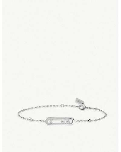 Messika Womens White Baby Move 18ct White-gold And Diamond Bracelet - Natural