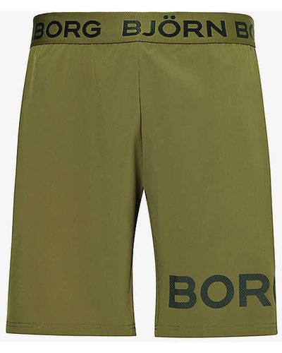 Björn Borg Borg Brand-print Stretch Recycled-polyester Shorts X - Green