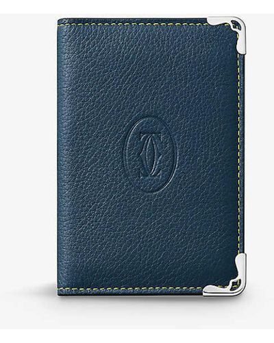 Cartier Must De Leather Card Holder - Blue