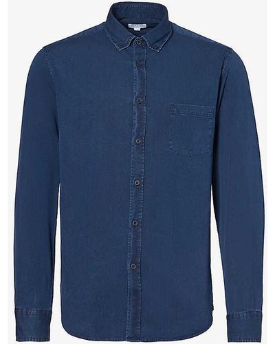Sunspel Regular-fit Button-down Collar Cotton Shirt Xx - Blue