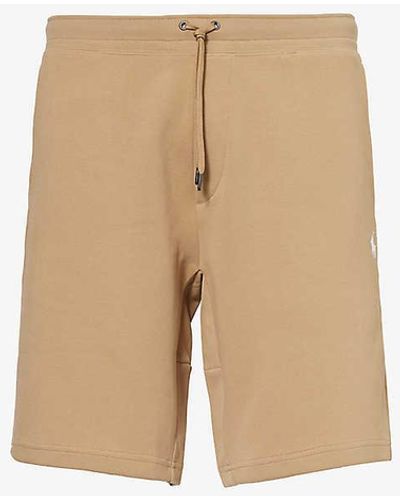 Polo Ralph Lauren Brand-embroidered Drawstring Cotton-blend Shorts X - Natural