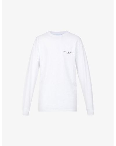 MKI Miyuki-Zoku Design Studio Brand-print Organic-cotton Jersey T-shirt - White