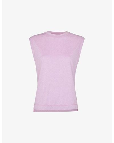 Whistles Boxy-fit Stretch-recycled Polyester Tank Top - Pink