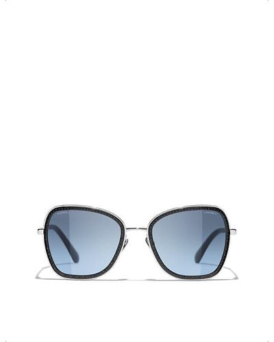 Chanel Square Sunglasses - Blue