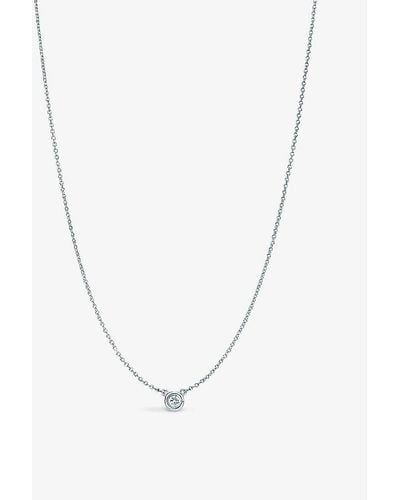 Tiffany & Co. Elsa Peretti® Diamonds By The Yard Sterling And Diamond Necklace - White
