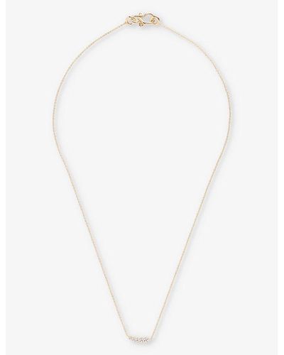 Sophie Bille Brahe Lune 18ct Yellow-gold And 0.11ct Diamond Necklace - White