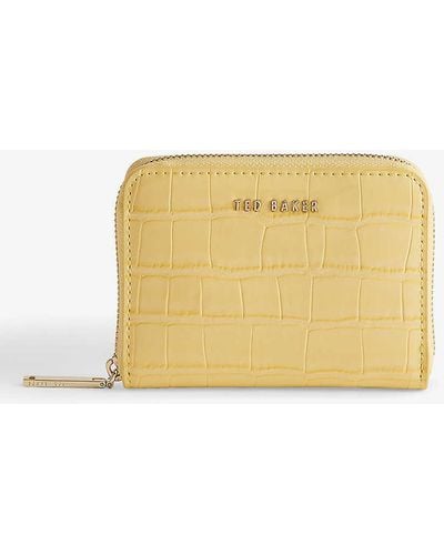 Ted Baker Connii Croc-embossed Faux-leather Coin Purse - Natural