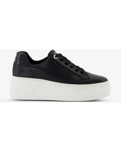Dune Episode Leather Flatform Low-top Trainers - Black