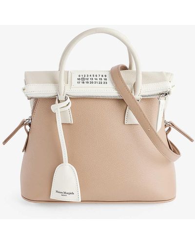 Maison Margiela Classique Mini Leather Top-handle Bag - Natural