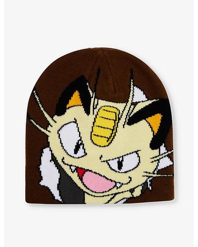 Market X Pokémon Meowth Graphic Knitted Beanie - Metallic