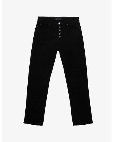 IKKS Straight-leg High-rise Stretch-denim Jeans - Black