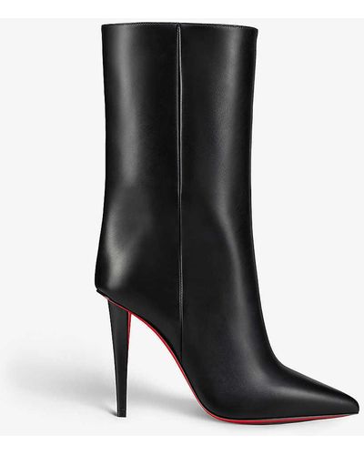 Christian Louboutin Tchakaboot 70 Croc-effect Leather Ankle Boots - Black -  ShopStyle