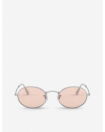Ray-Ban Rb3547 Metal Glass Oval-frame Sunglasses - Pink