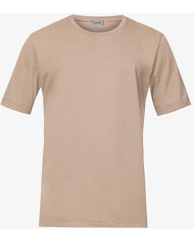 Hanro Regular-fit Short-sleeve Cotton-jersey T-shirt X - Natural