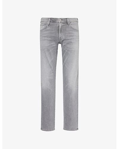 Citizens of Humanity Gage Straight-leg Mid-rise Stretch-denim Jeans - Gray